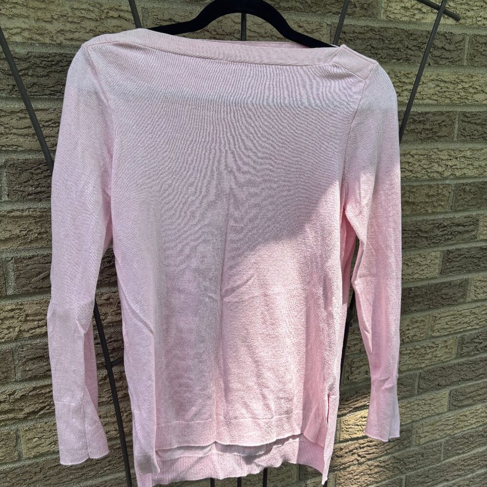 J.Crew Factory Pink Boatneck tunic sweater